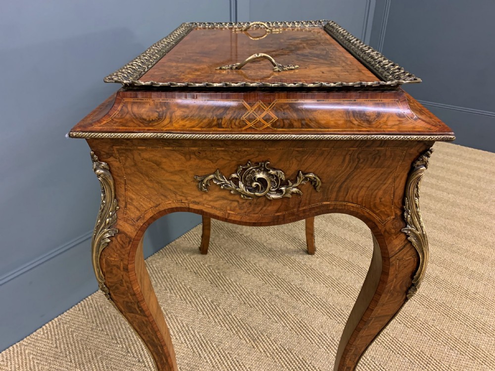 Victorian Inlaid Burr Walnut Jardiniere View IX