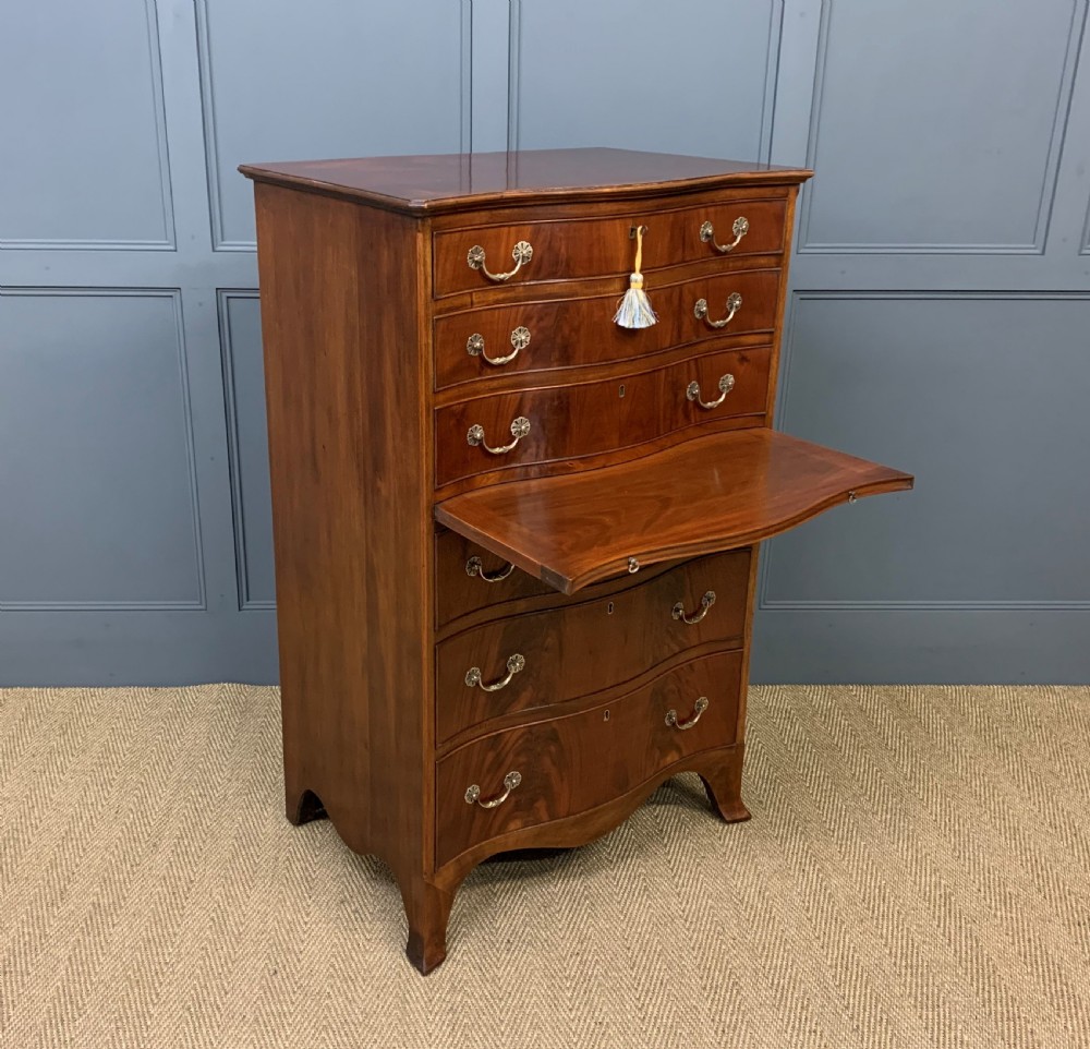 Waring and Gillow Tall Flame Mahogany Chest View XI