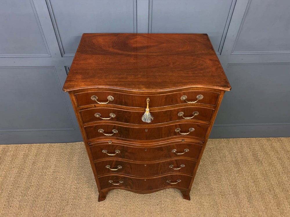 Waring and Gillow Tall Flame Mahogany Chest View XIII