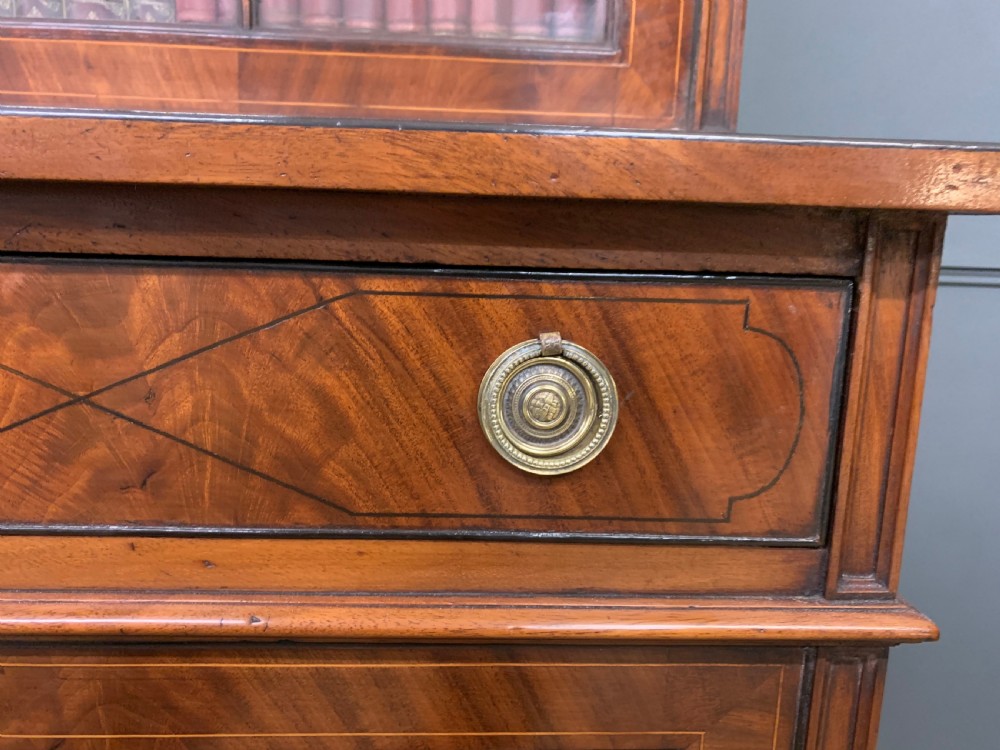 Edwardian Inlaid Mahogany Bookcase View XI