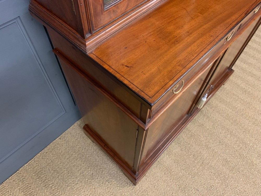 Edwardian Inlaid Mahogany Bookcase View XVII
