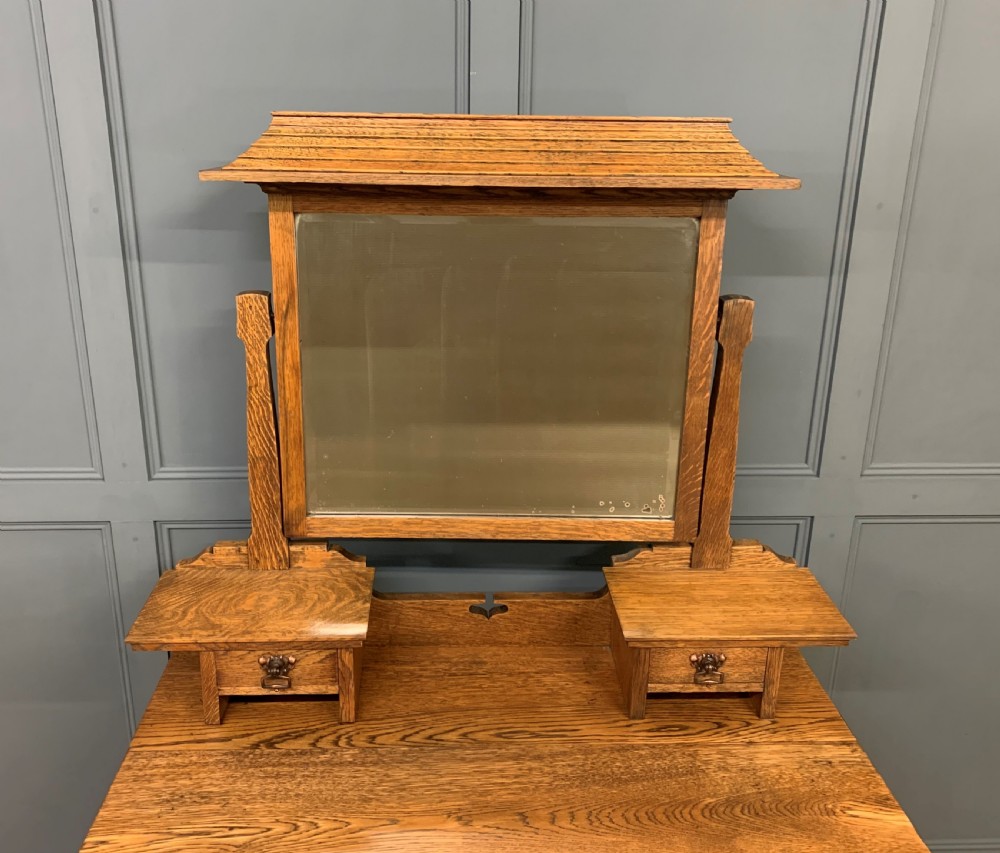 Art Nouveau Oak Dressing Chest View VI