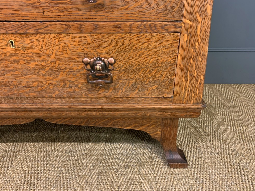 Art Nouveau Oak Dressing Chest View XII