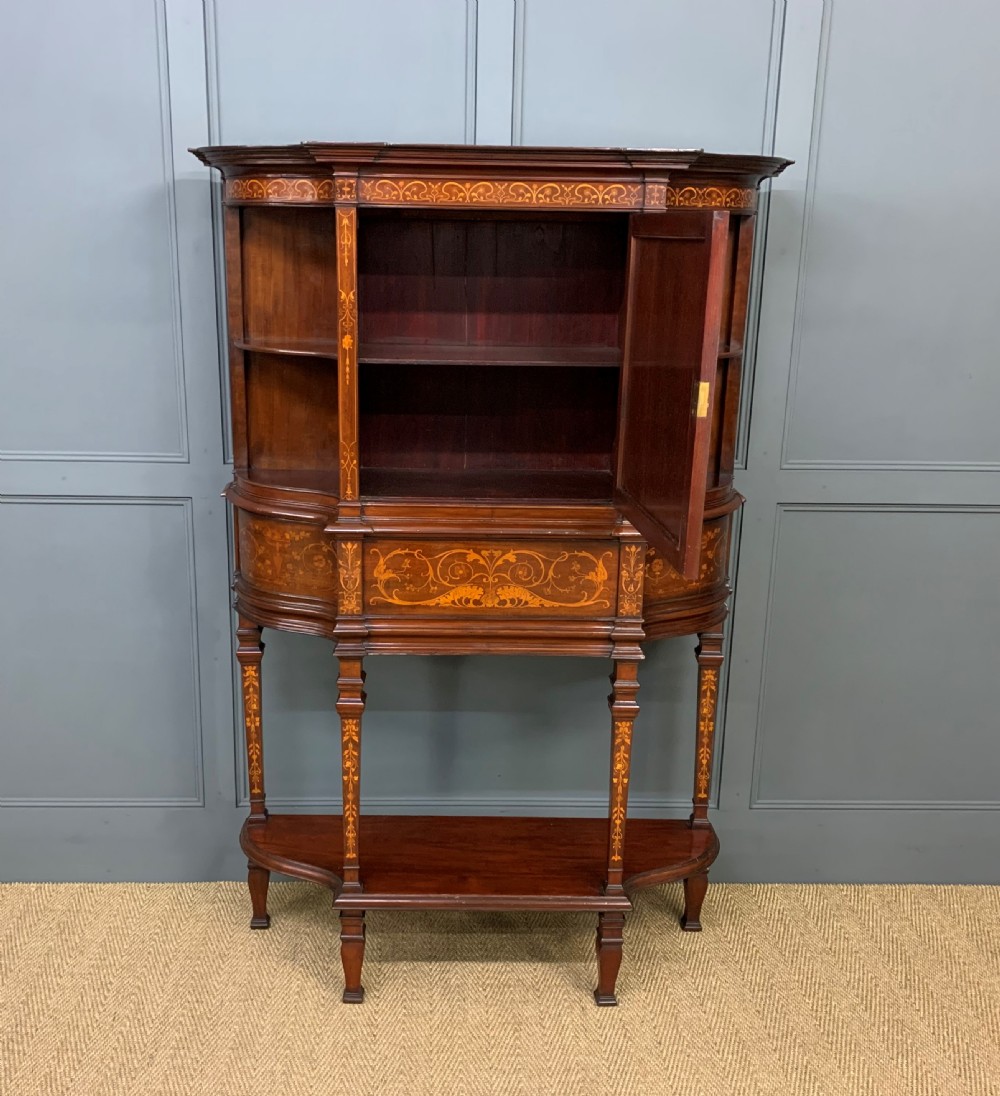 Art Nouveau Marquetry Inlaid Cabinet View III