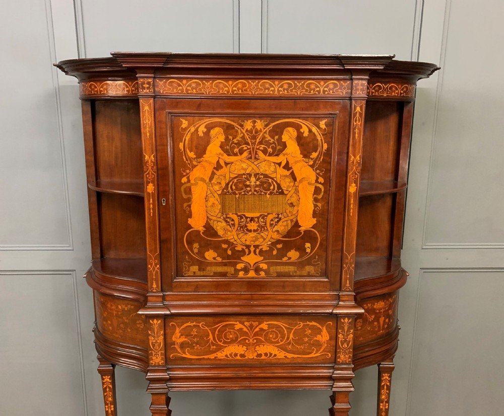 Art Nouveau Marquetry Inlaid Cabinet View VII