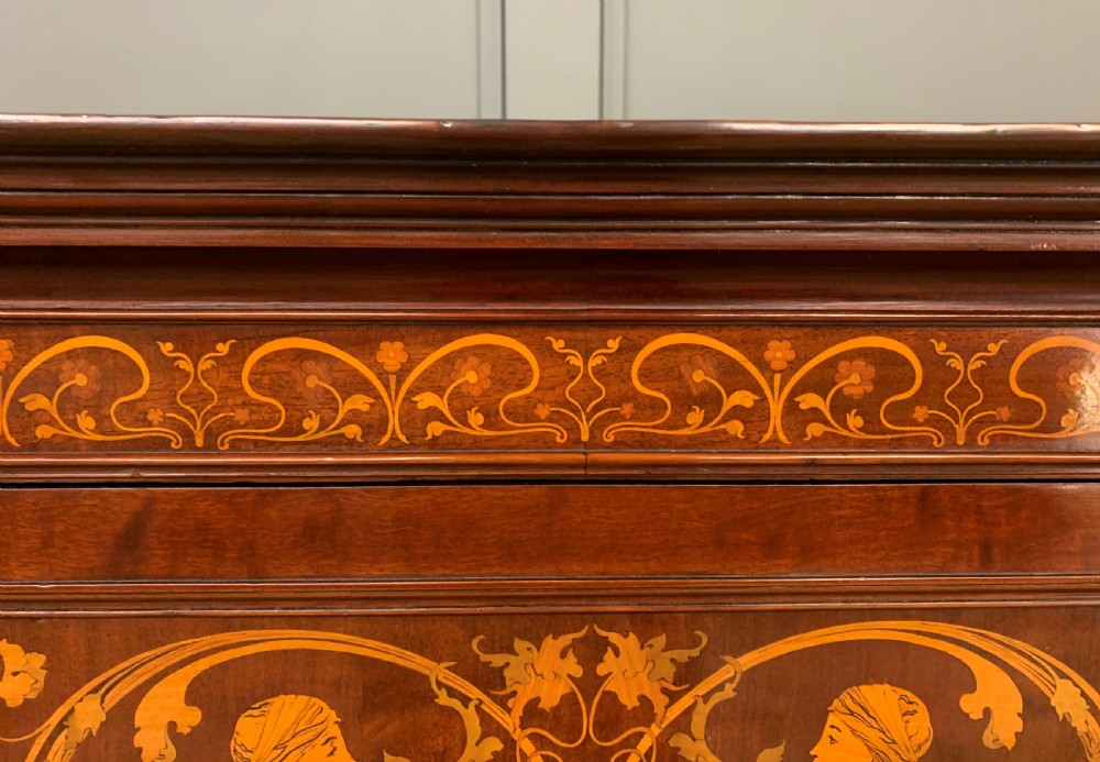 Art Nouveau Marquetry Inlaid Cabinet View VIII
