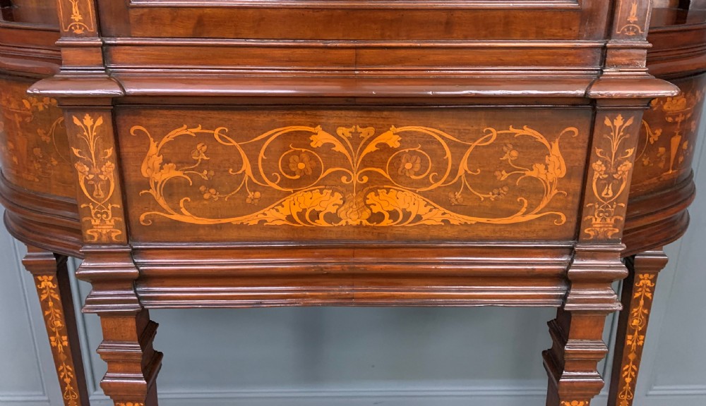 Art Nouveau Marquetry Inlaid Cabinet View IX