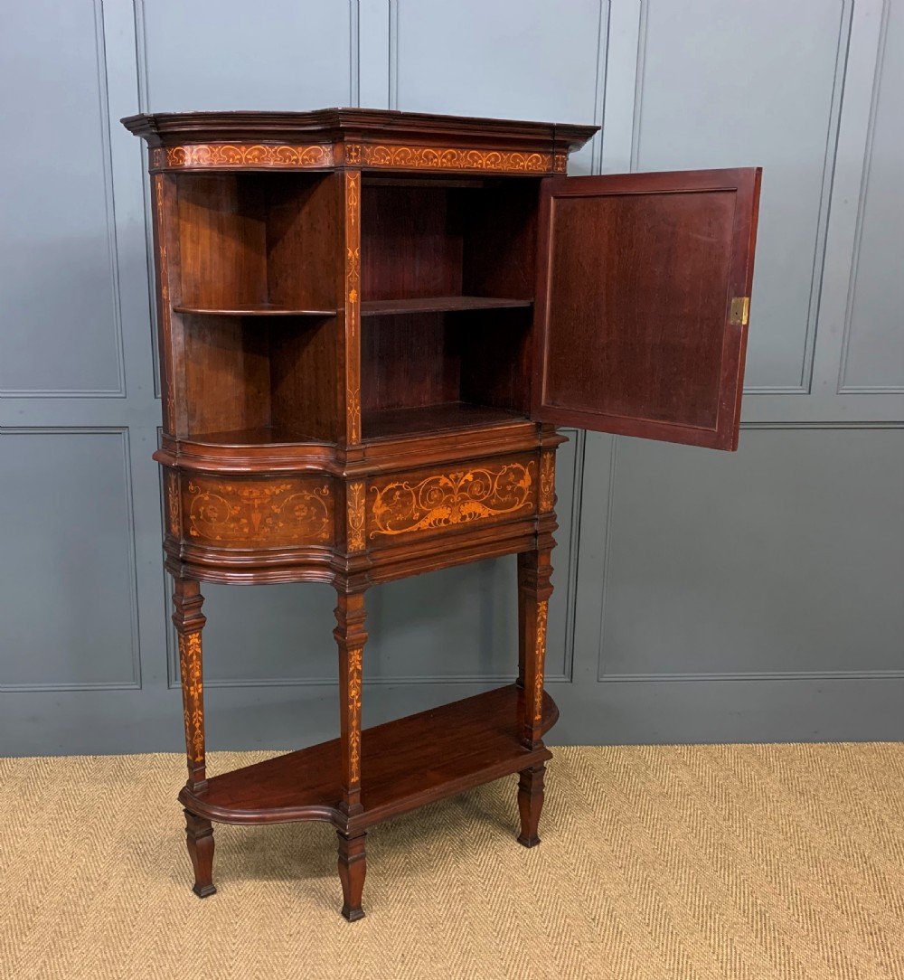 Art Nouveau Marquetry Inlaid Cabinet View XV