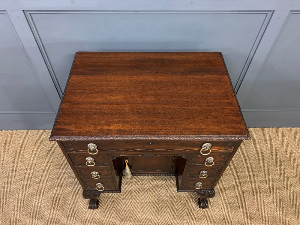 Chippendale Style Mahogany Knee Hole Desk View II