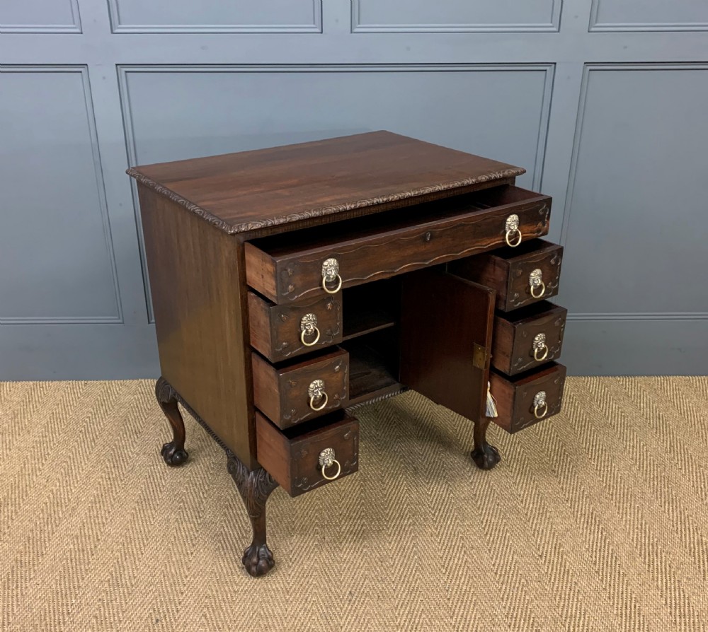 Chippendale Style Mahogany Knee Hole Desk View III