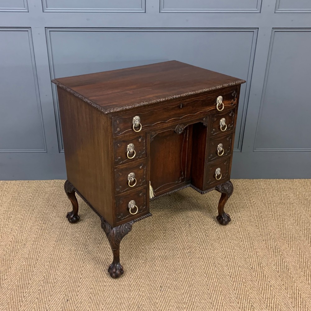 Chippendale Style Mahogany Knee Hole Desk View IV