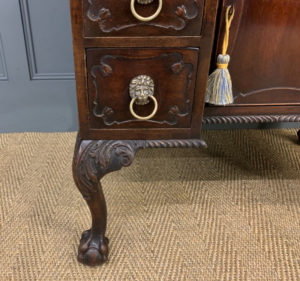 Chippendale Style Mahogany Knee Hole Desk View VIII