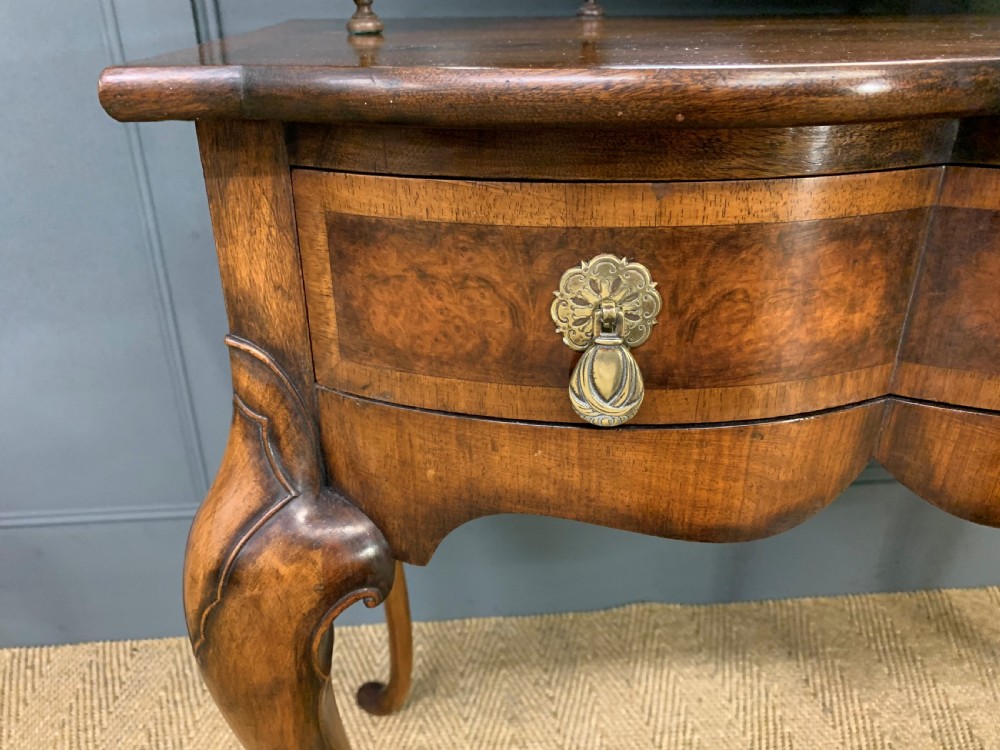 Queen Anne Style Burr Walnut Dressing Table View IX