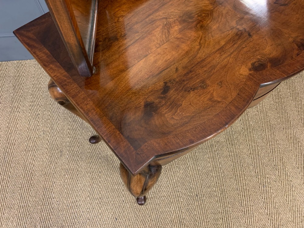 Queen Anne Style Burr Walnut Dressing Table View XI