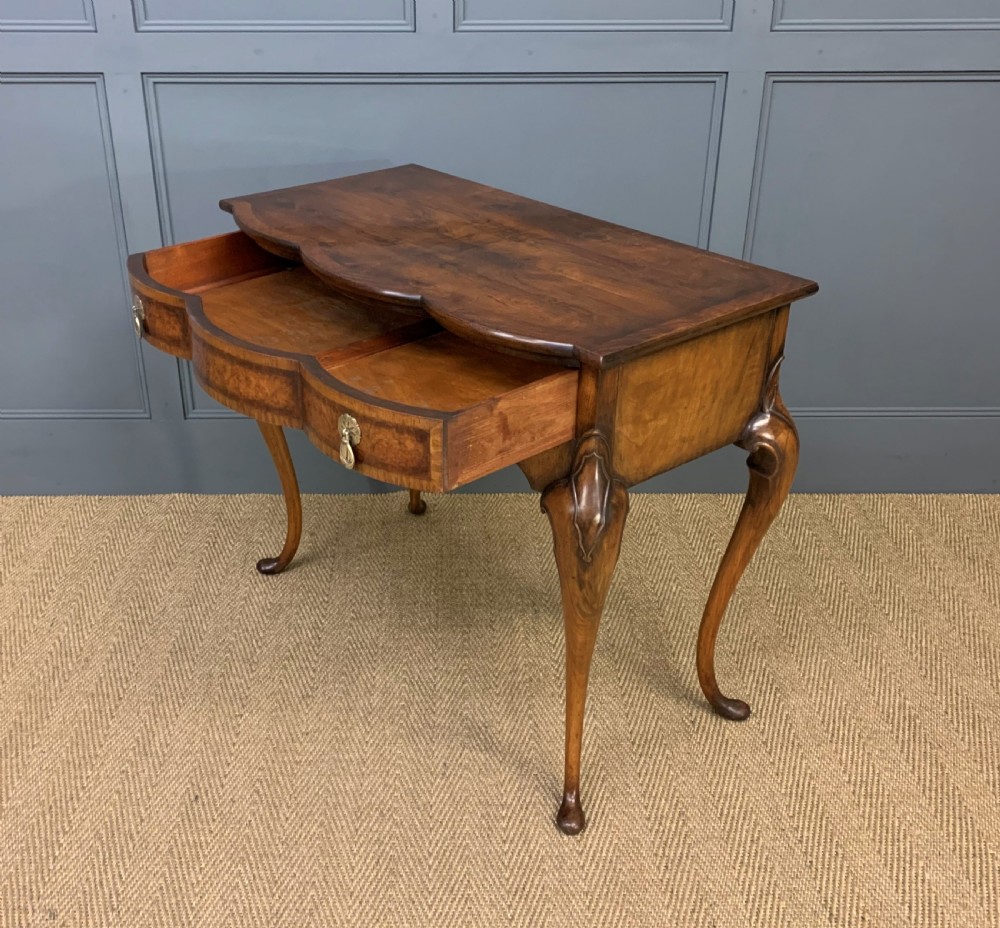 Queen Anne Style Burr Walnut Dressing Table View XVI