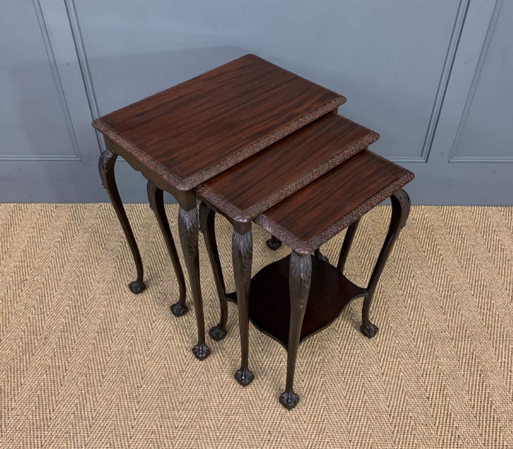 Nest of 3 Mahogany Tables View VIII