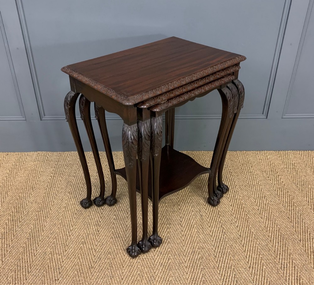 Nest of 3 Mahogany Tables View IX