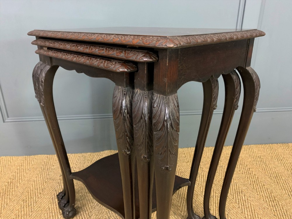 Nest of 3 Mahogany Tables View XII