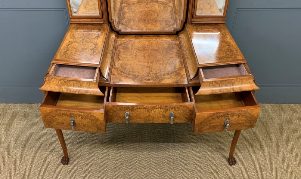 Burr Walnut Dressing Table View III