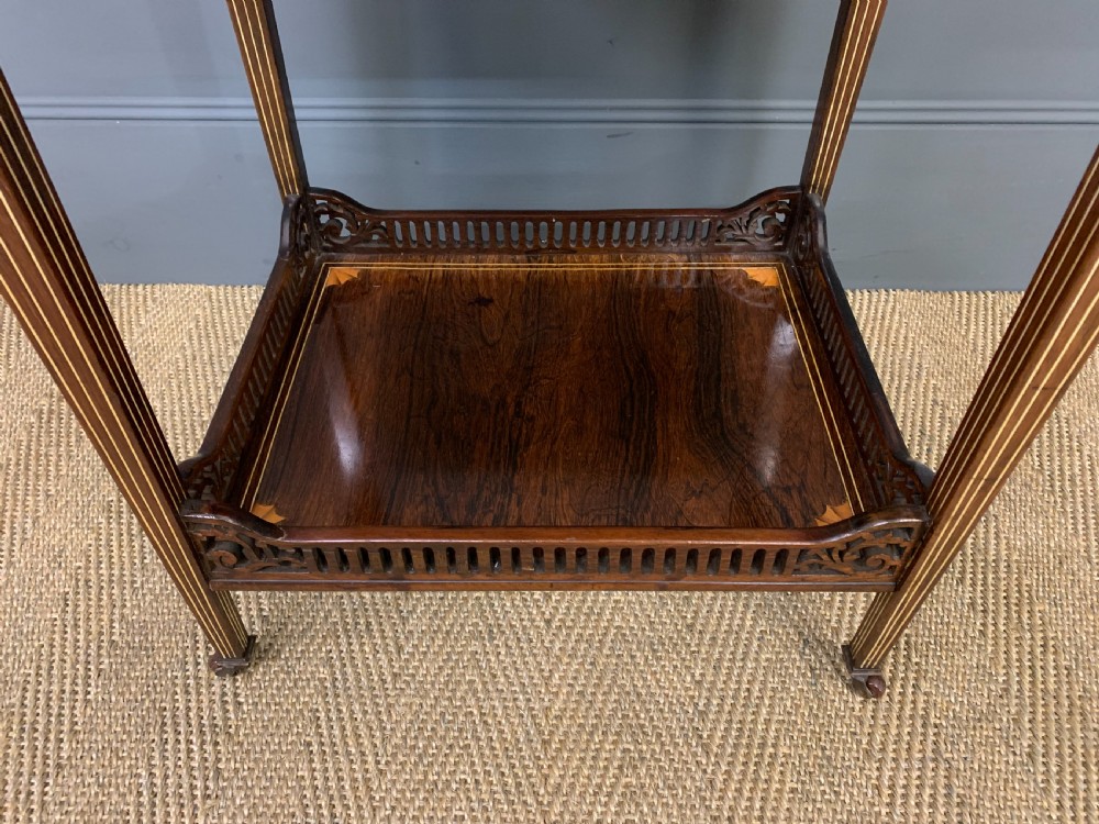 Inlaid Rosewood Flap Table by Jas Shoolbred and Co. View VIII