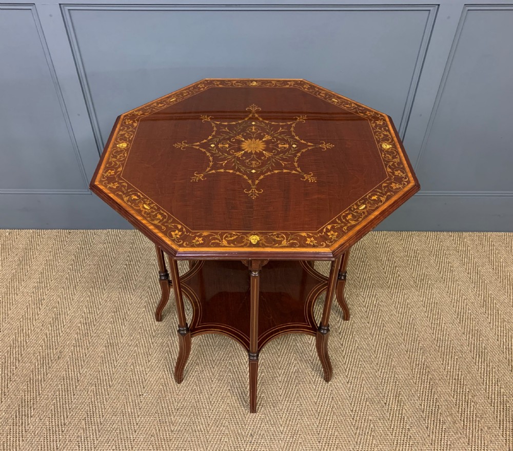 Edwards and Roberts Inlaid Mahogany Centre Table View VI