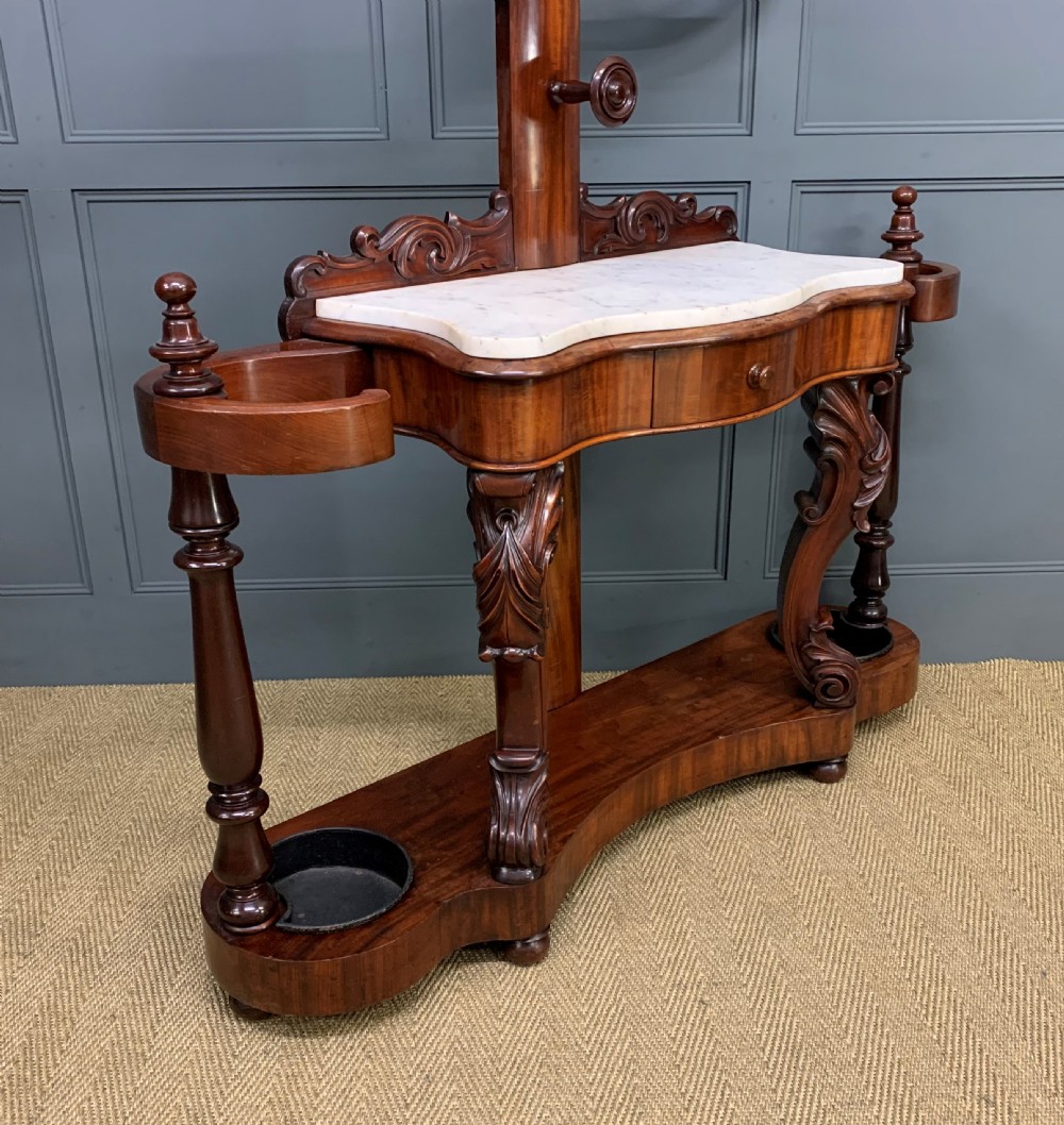 Substantial Victorian Mahogany Hall Stand View V