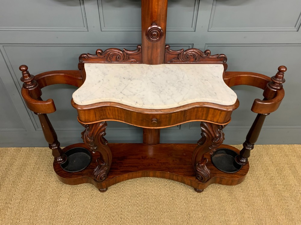 Substantial Victorian Mahogany Hall Stand View VI