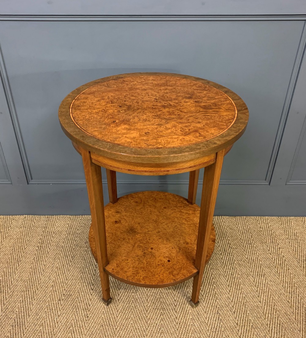 Burr Yew Wood Occasional Table