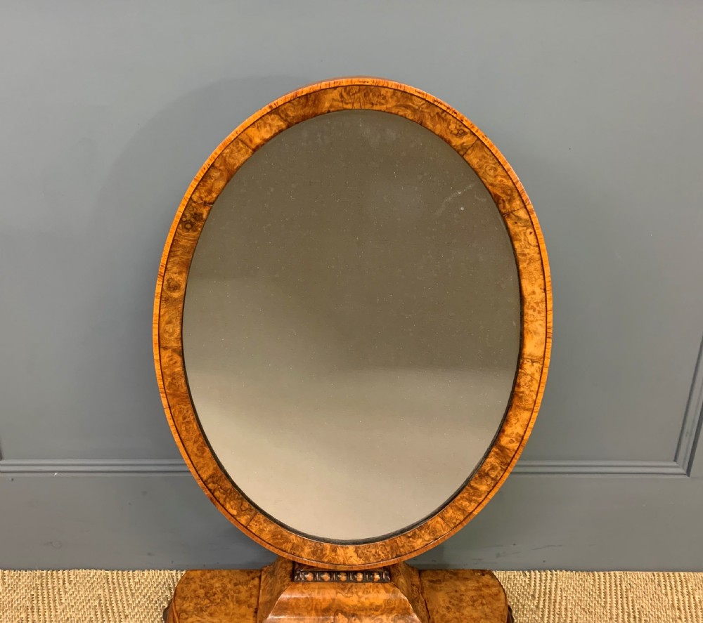 Early Victorian Burr Walnut Toilet Mirror View VI