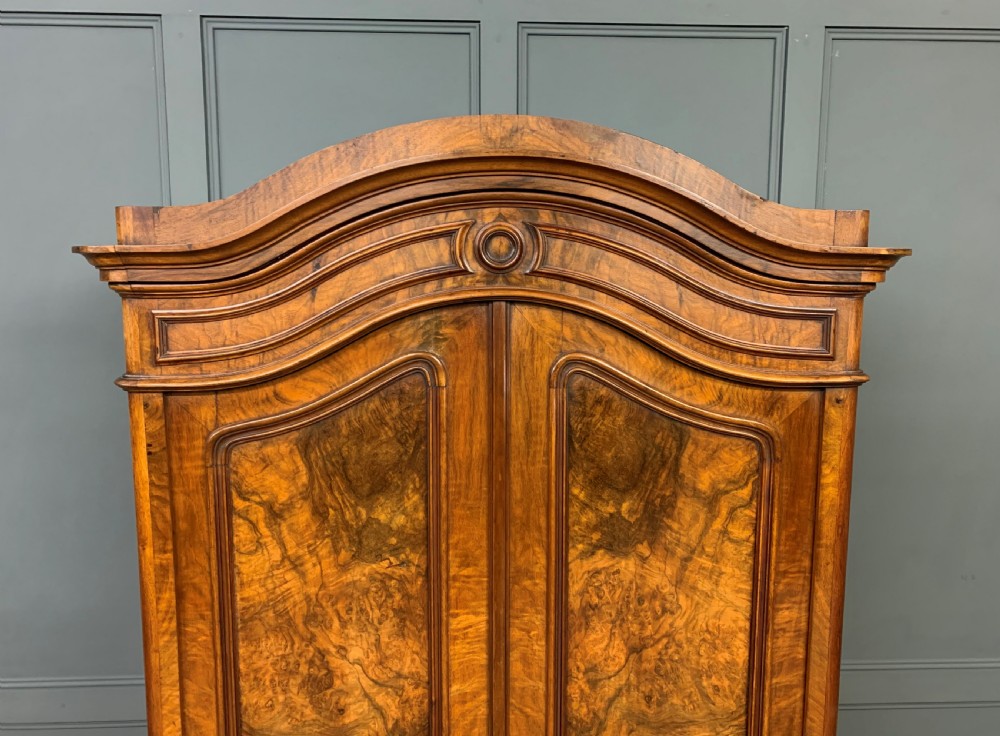 19th Century Burr Walnut Wardrobe View VI