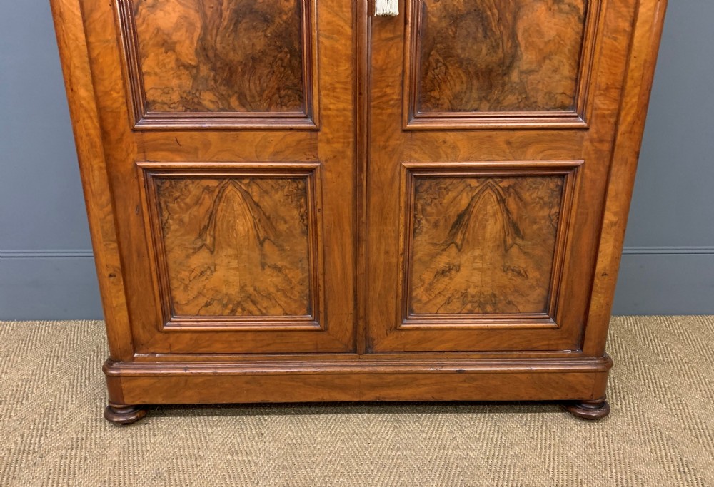 19th Century Burr Walnut Wardrobe View IX