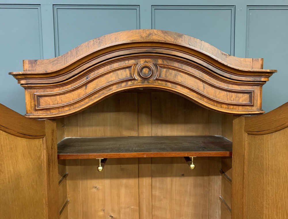 19th Century Burr Walnut Wardrobe View XII