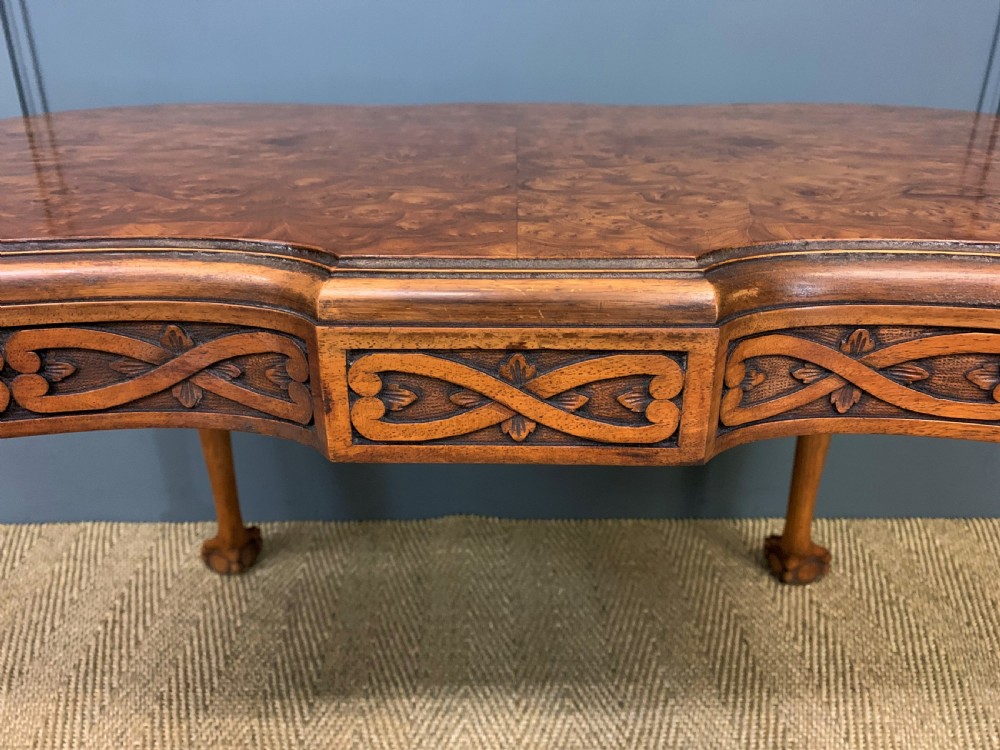 Large Sized Burr Walnut Coffee Table View IX