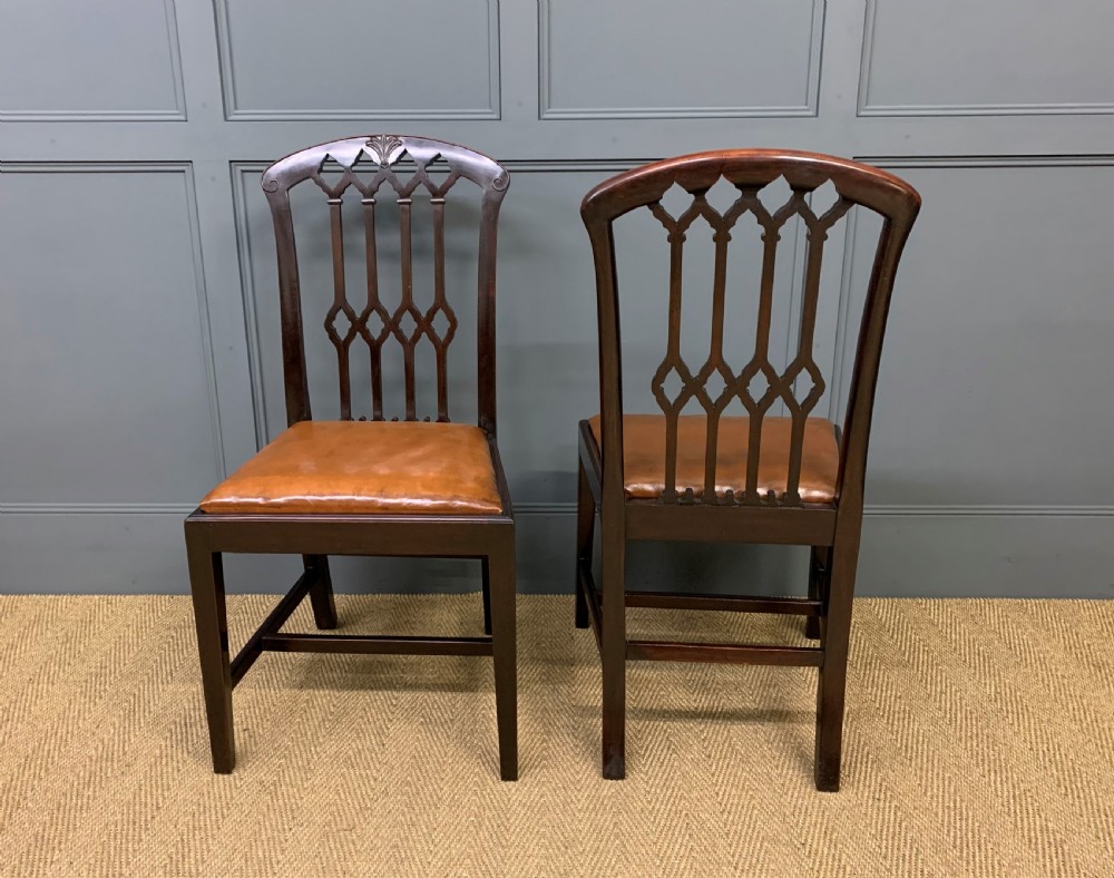 Set of 8 Mahogany Chippendale Style Dining Chairs View II