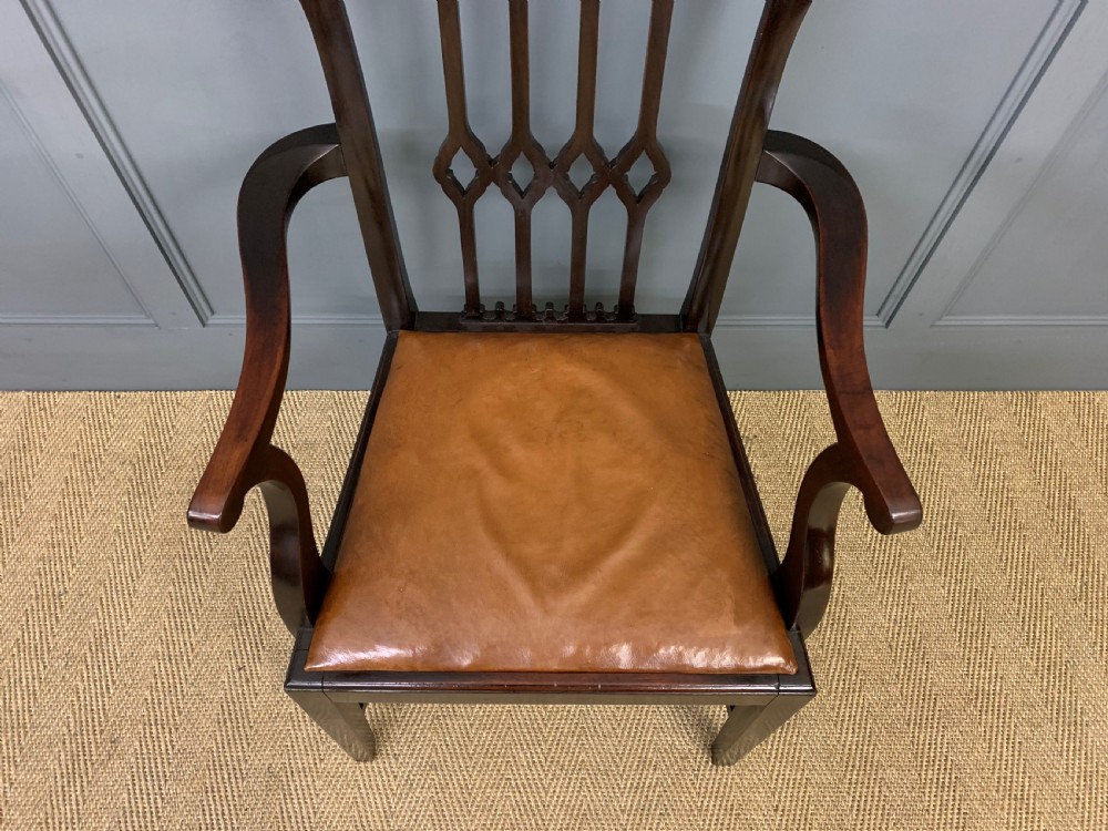 Set of 8 Mahogany Chippendale Style Dining Chairs View V