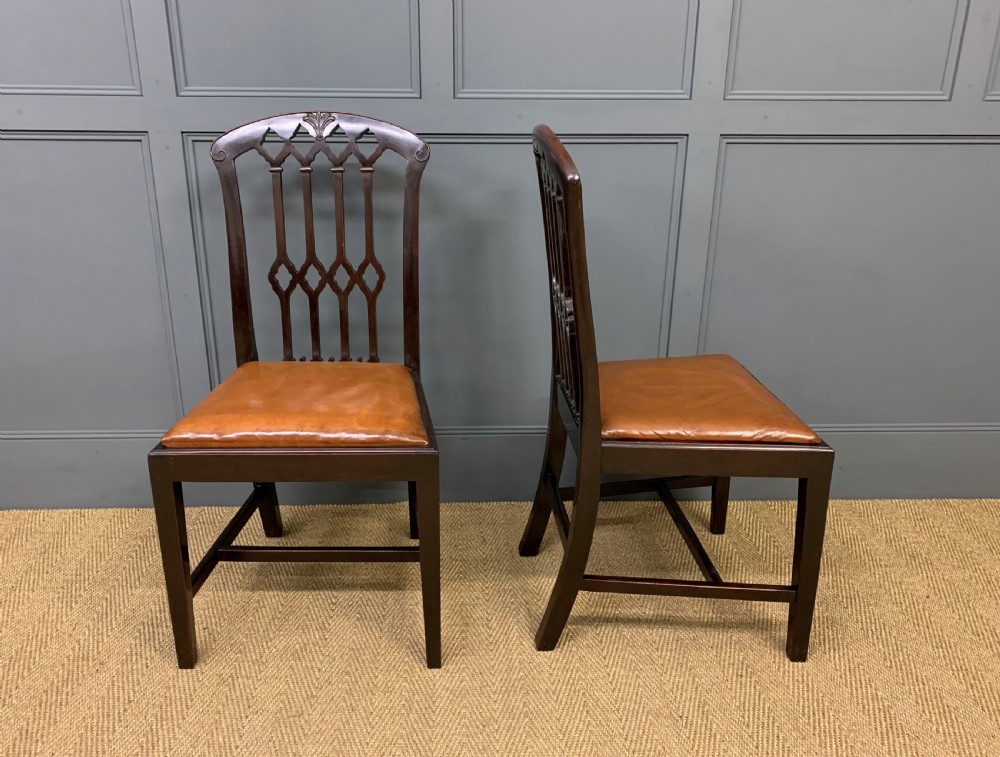 Set of 8 Mahogany Chippendale Style Dining Chairs View VII