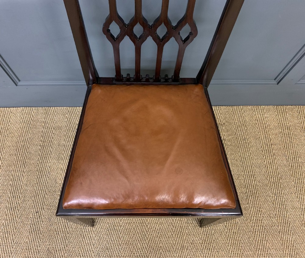 Set of 8 Mahogany Chippendale Style Dining Chairs View X
