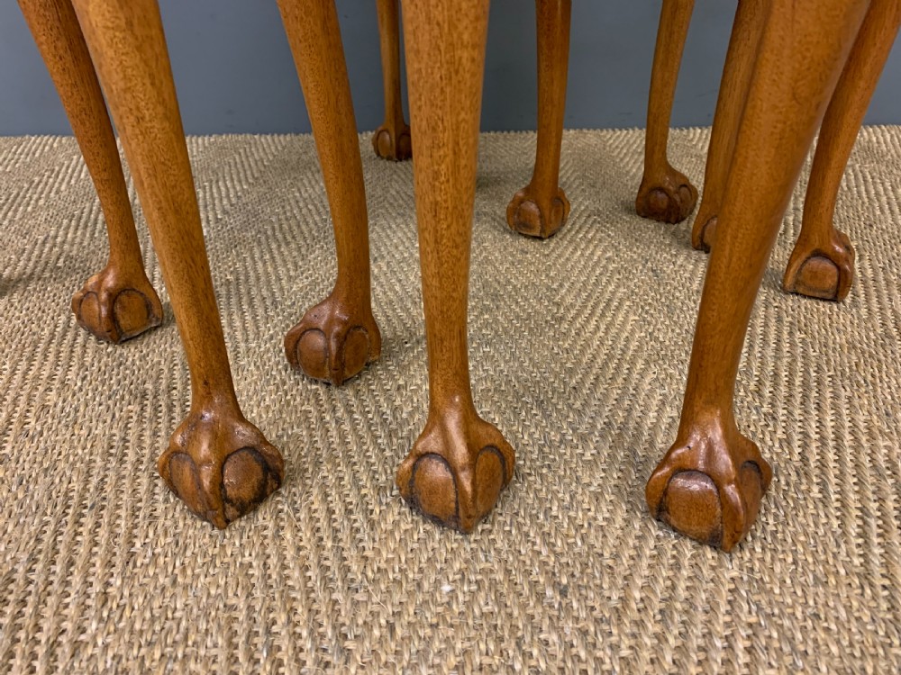 Burr Walnut Nest of 3 Tables and Matching Coffee Table View XII