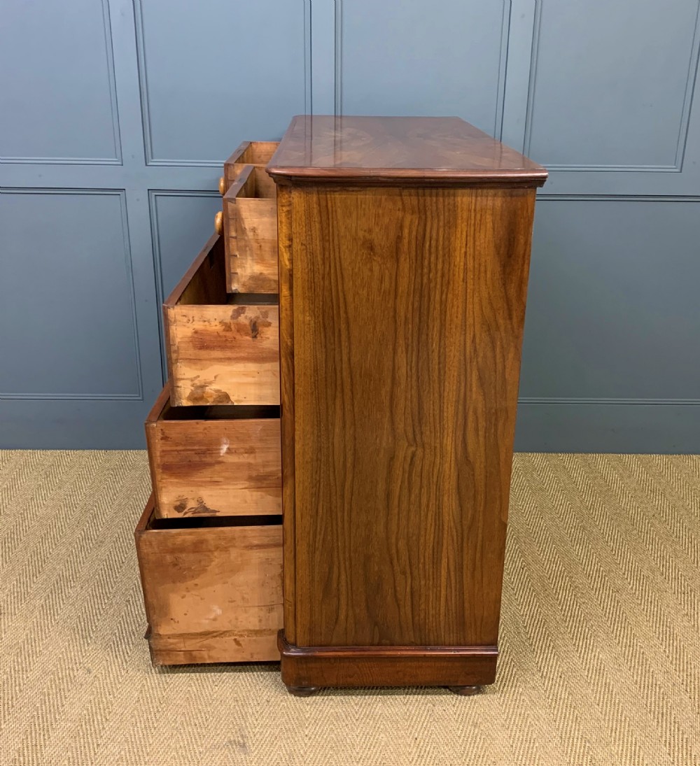Victorian Burr Walnut Chest of Drawers View V