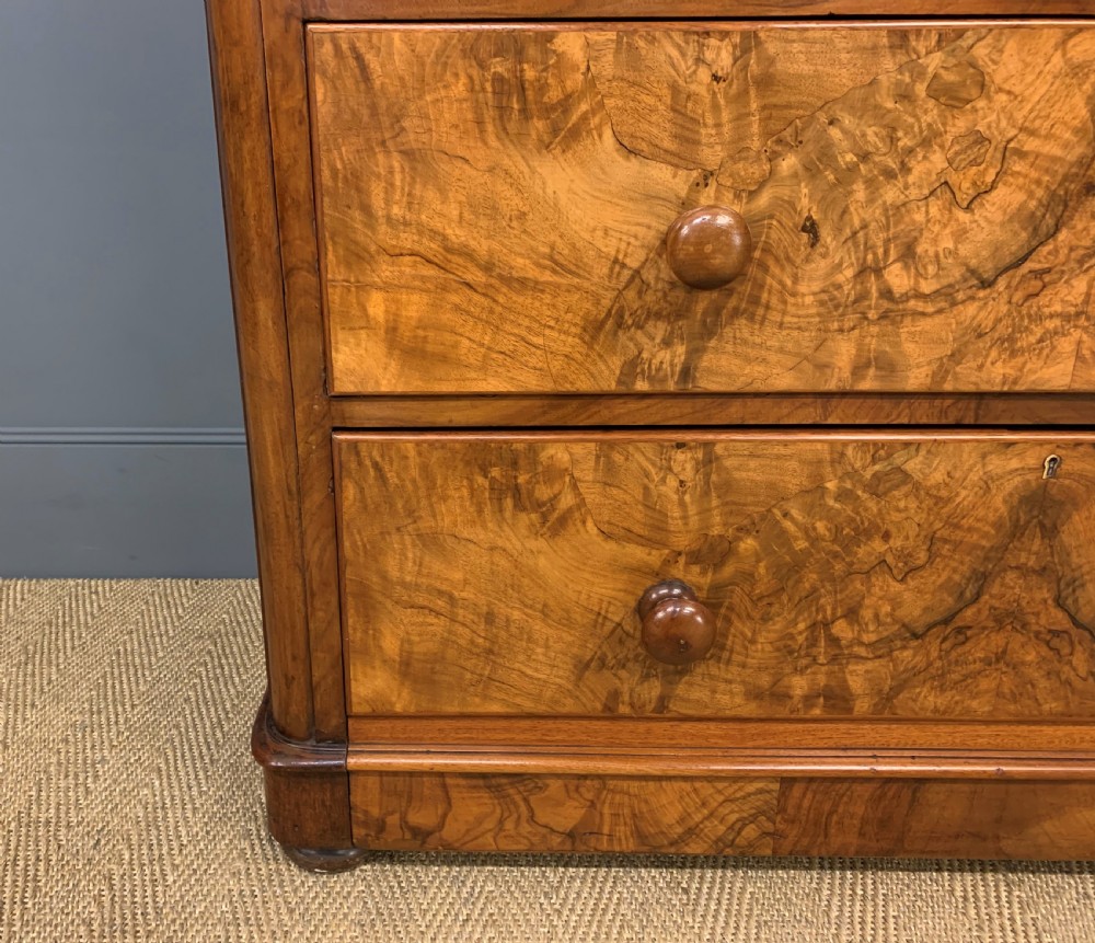 Victorian Burr Walnut Chest of Drawers View VIII