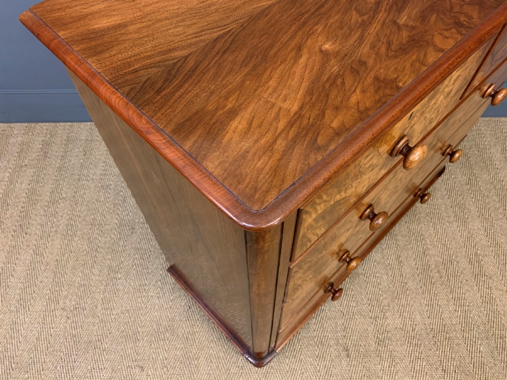 Victorian Burr Walnut Chest of Drawers View XII