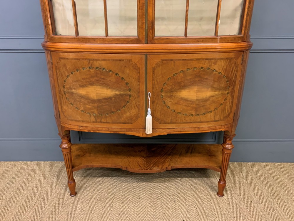 Maple and Co Inlaid Satinwood Display Cabinet View VI