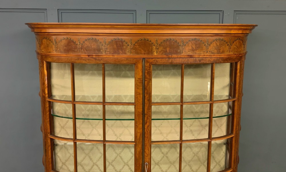 Maple and Co Inlaid Satinwood Display Cabinet View XI