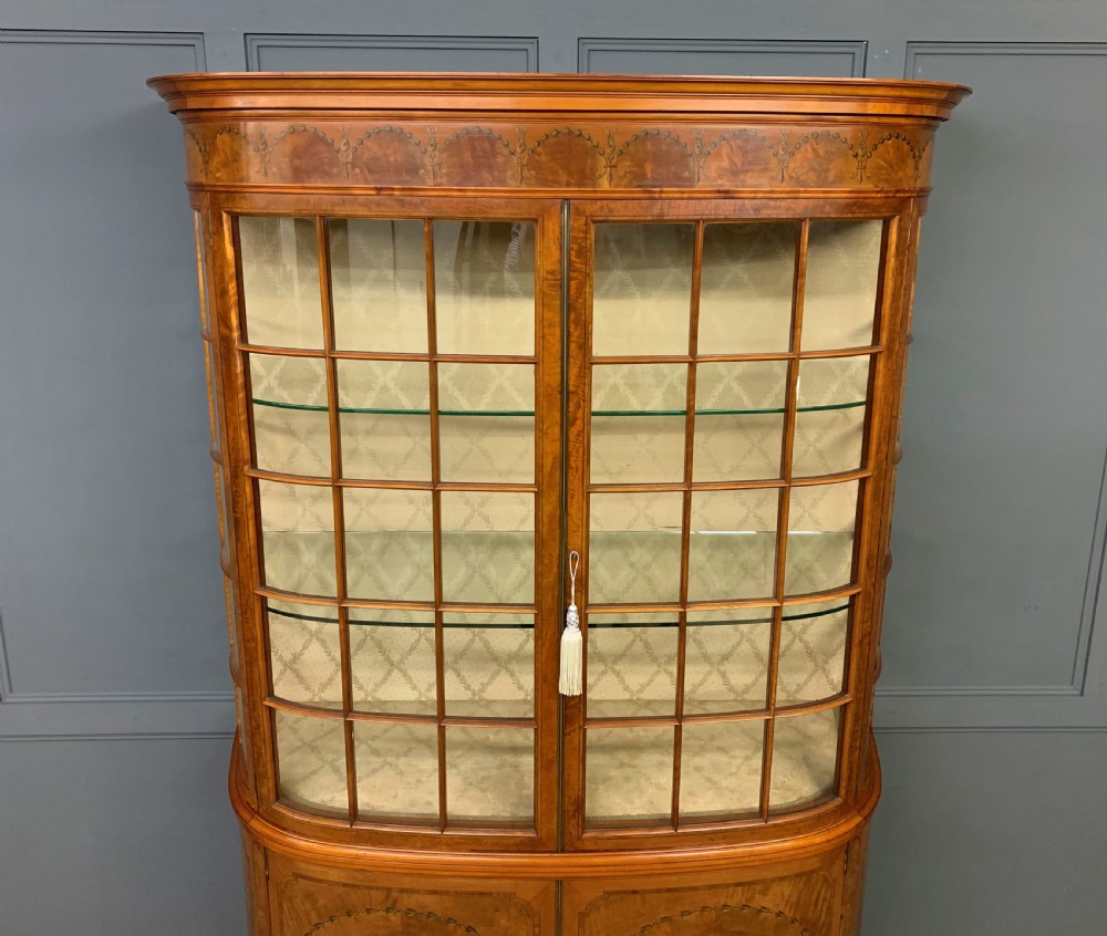 Maple and Co Inlaid Satinwood Display Cabinet View XII
