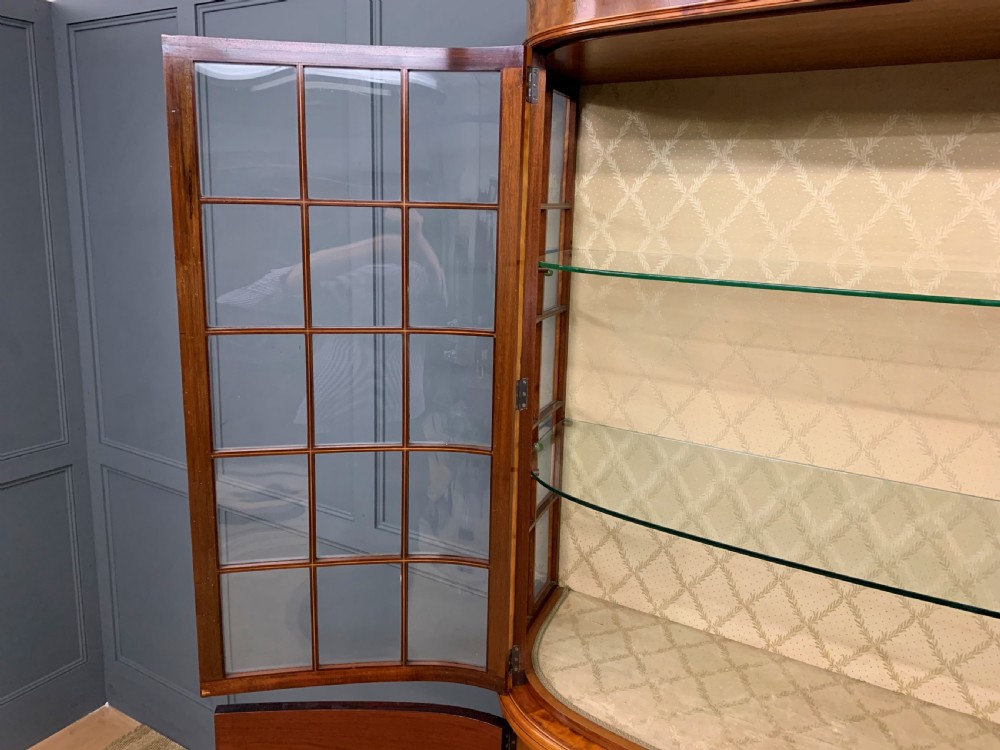 Maple and Co Inlaid Satinwood Display Cabinet View XVI