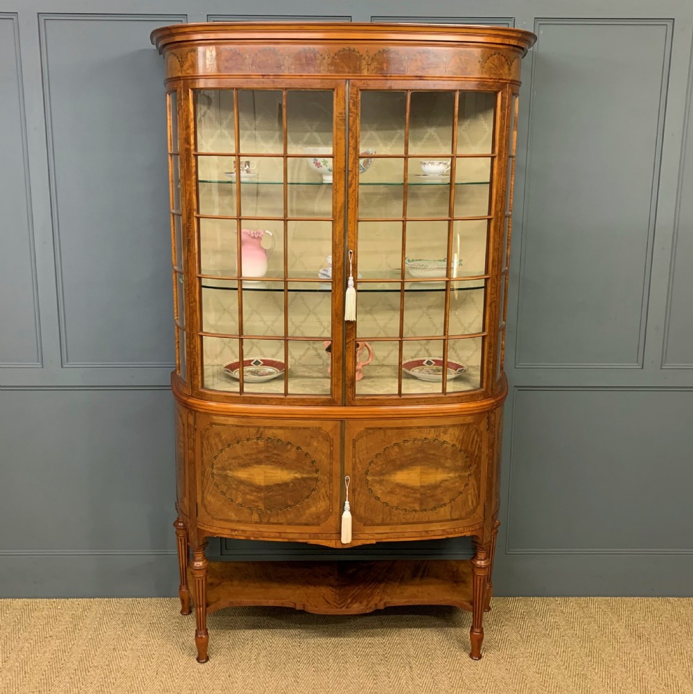 Maple and Co Inlaid Satinwood Display Cabinet View XVII