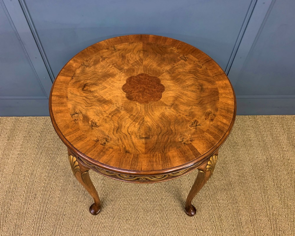 Burr Walnut Centre Table by Waring and Gillow View III