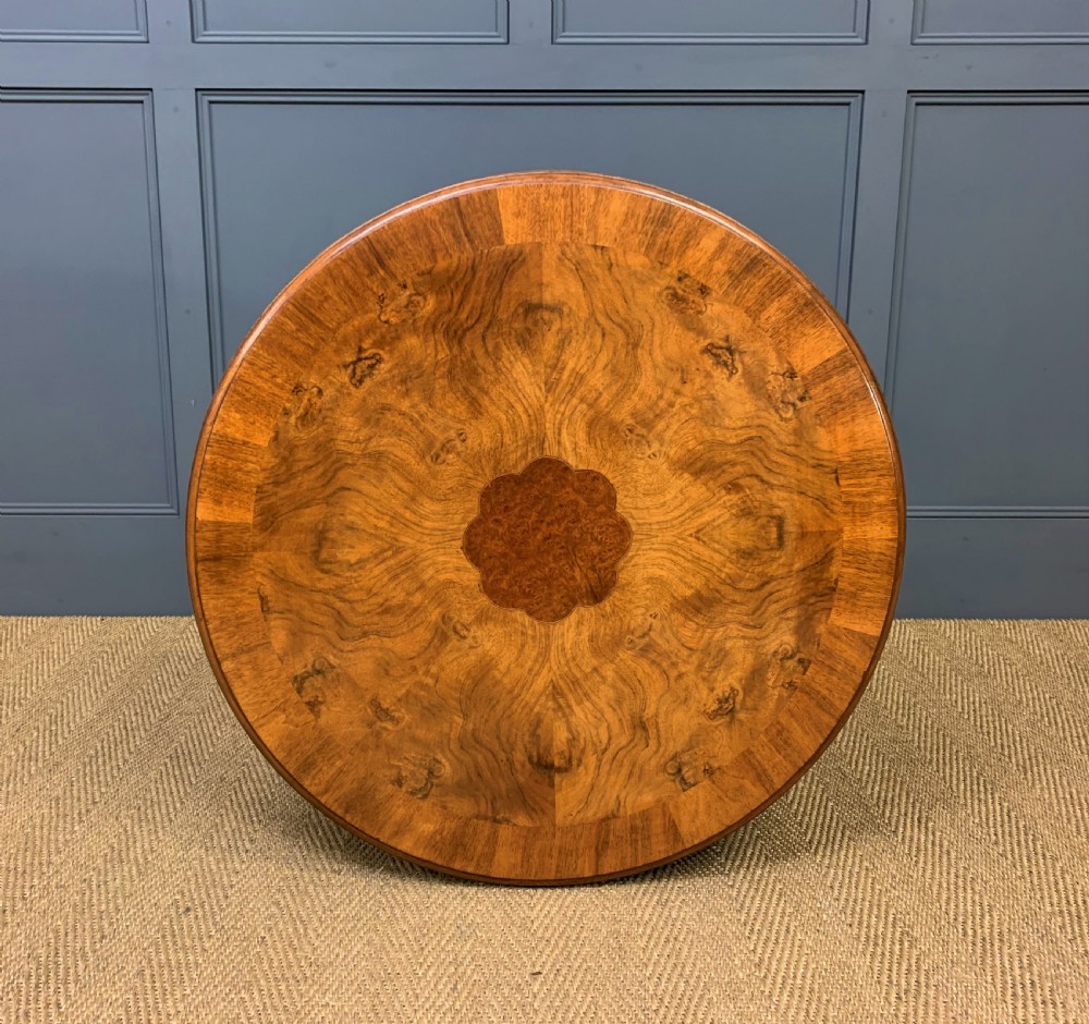Burr Walnut Centre Table by Waring and Gillow View X