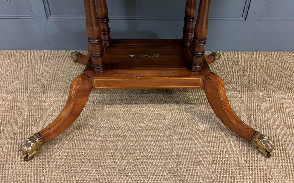 Fine Regency Inlaid Mahogany Library Table View VIII