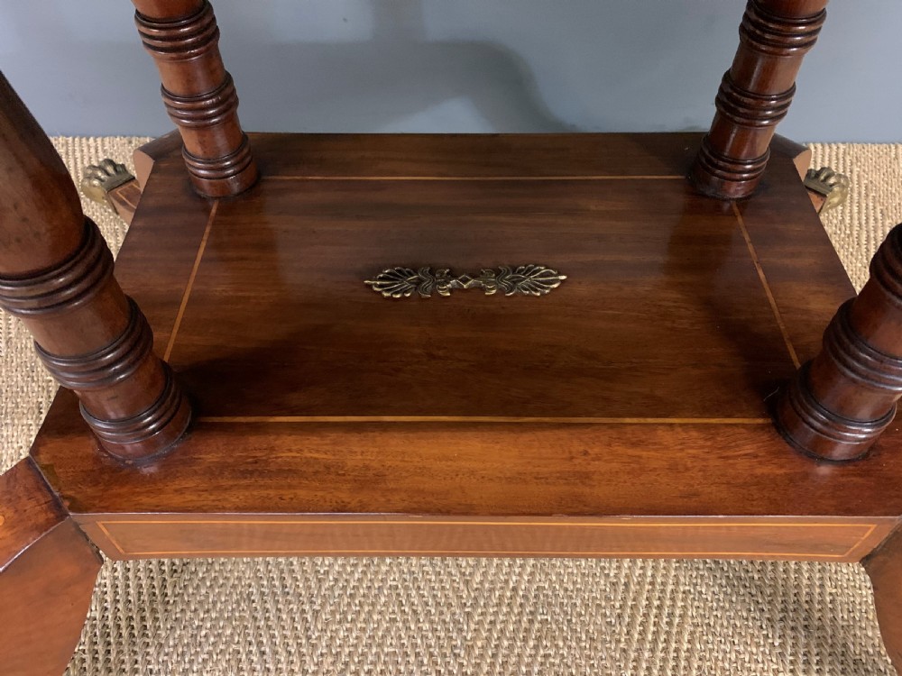 Fine Regency Inlaid Mahogany Library Table View IX